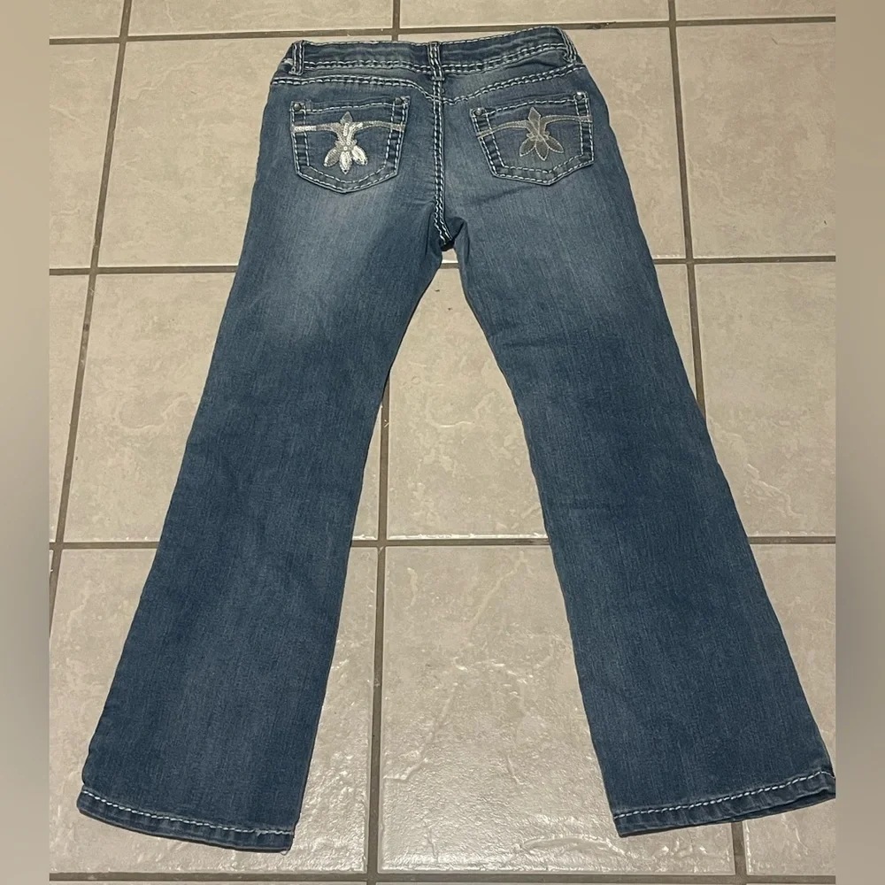 Cherokee Girl’s Mid-Dark Wash‎ Bootcut Jeans Size 12